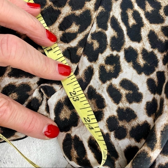 H&M Leopard Cheetah print Swing tunic length dress size M - Picture 3 of 7